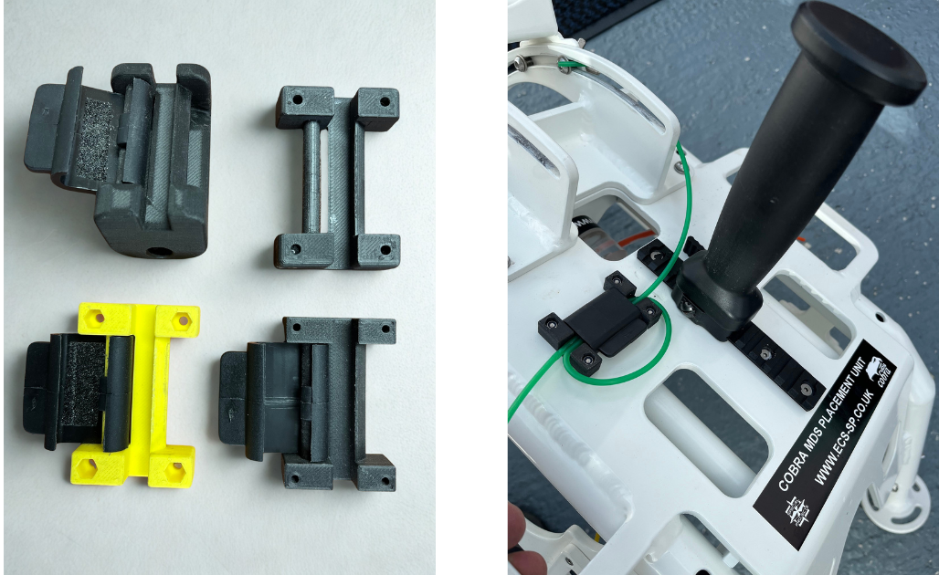 3D printed components on ECS underwater autonomous ROV